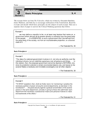 Chapter 3 Section 1 Basic Principles Worksheet Answers  Form