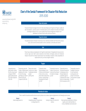 Chart of the Sendai Framework for Disaster Risk Reduction  Form