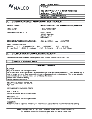 Nalco 460 S0277  Form