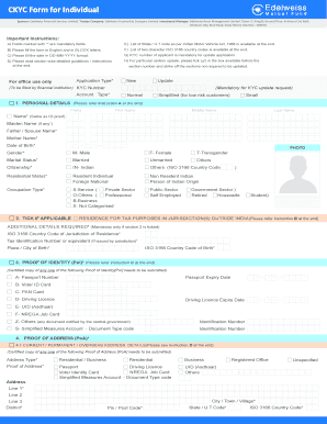 Ckyc Form Fillable