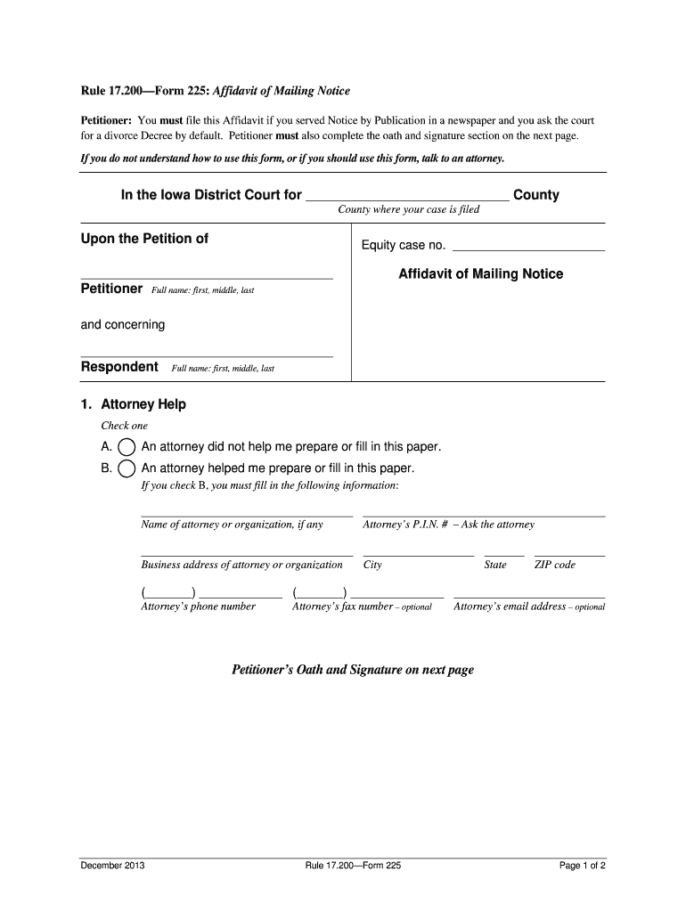 Iowa Form 225