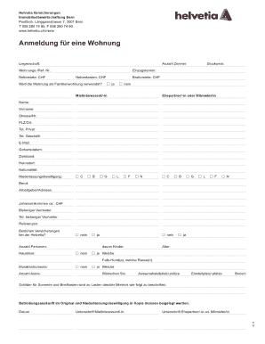 Wohnungsbewerbung in Bern Formular Anmeldeformular F R Eine Wohnung in Bern Helvetia Versicherungen Immobilienbewirtschaftung Be