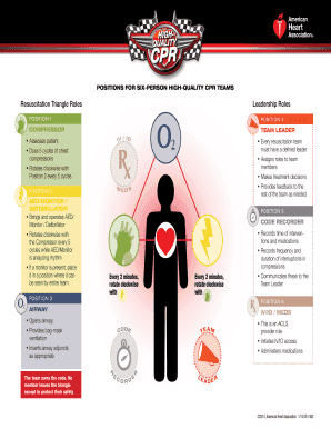 Positions for Six Person High Quality CPR Teams  Form