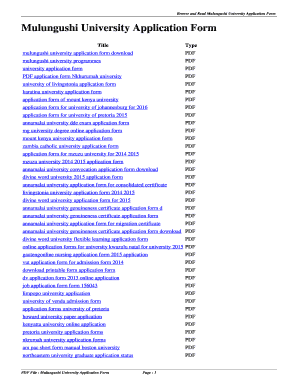 Mulungushi University Online Application  Form