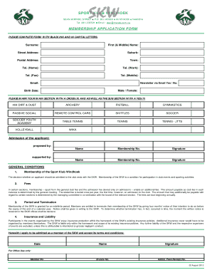 Skw Windhoek  Form