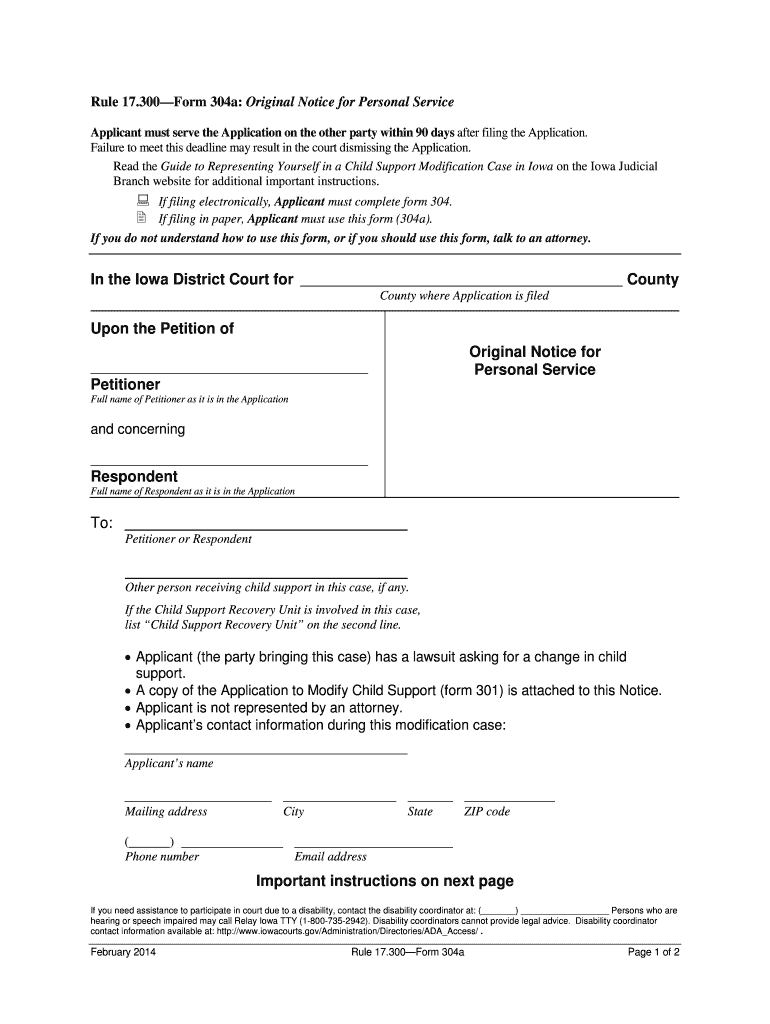 Get and Sign Form 304a
