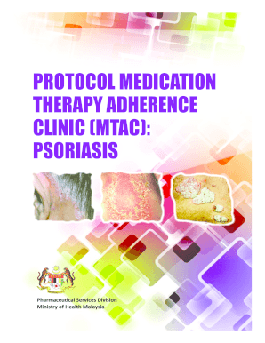 PROTOCOL MEDICATION THERAPY ADHERENCE CLINIC MTAC PSORIASIS Pharmacy Gov  Form
