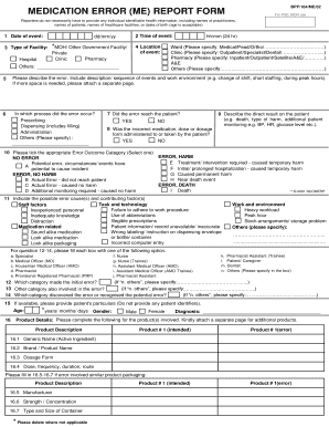 Medication Error Reporting Form