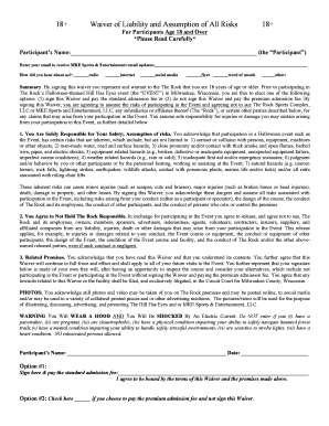 Hill Has Eyes Waiver  Form