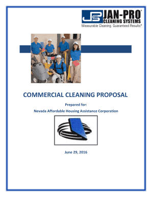 COMMERCIAL CLEANING PROPOSAL  Form