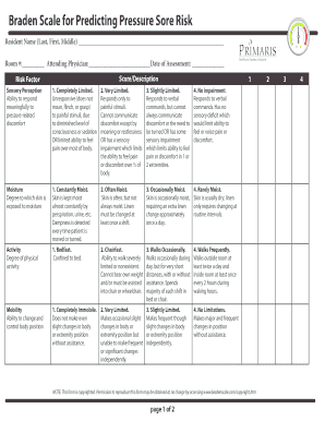 Braden Scale  Form