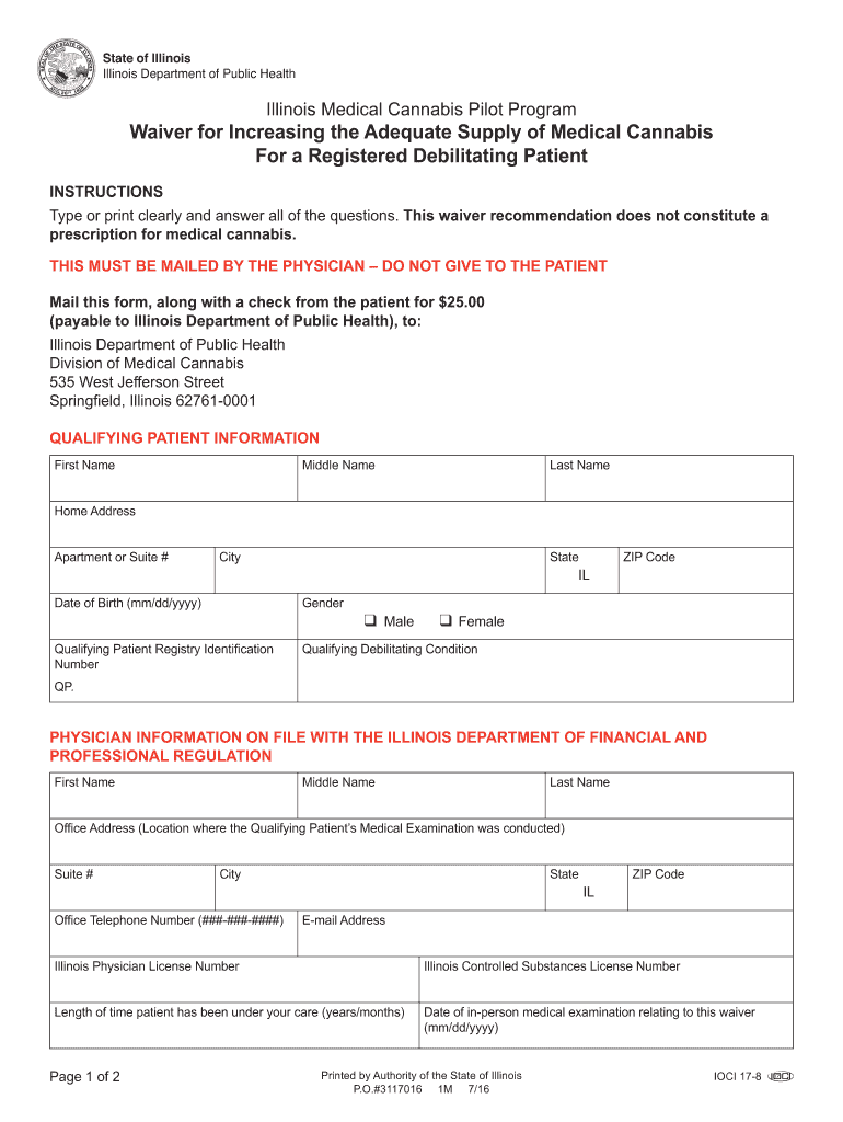 Get and Sign for a Registered Debilitating Patient 2016-2022 Form