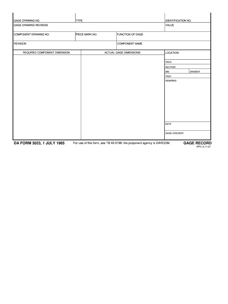  Uniform Instrument Form 3023 1965-2024