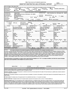 DESKTOP RESTRICTED USE APPRAISAL REPORT  Form