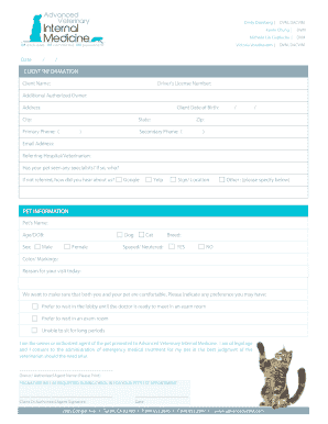 New Client  Form