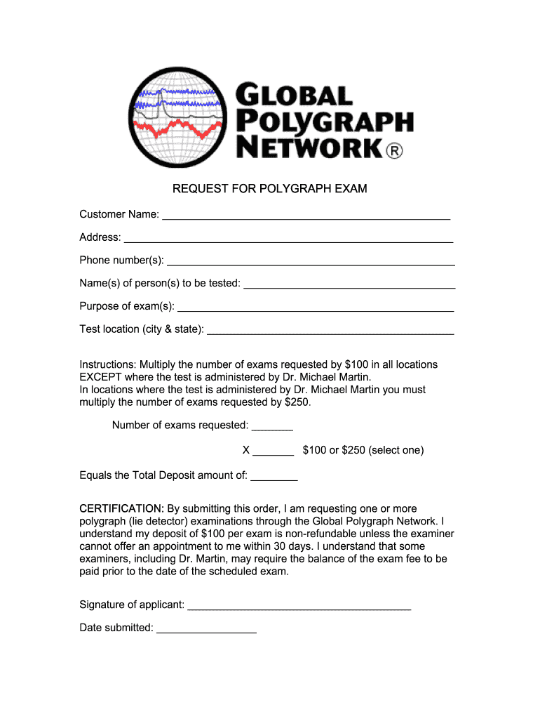 Lie Detector Results Template  Form