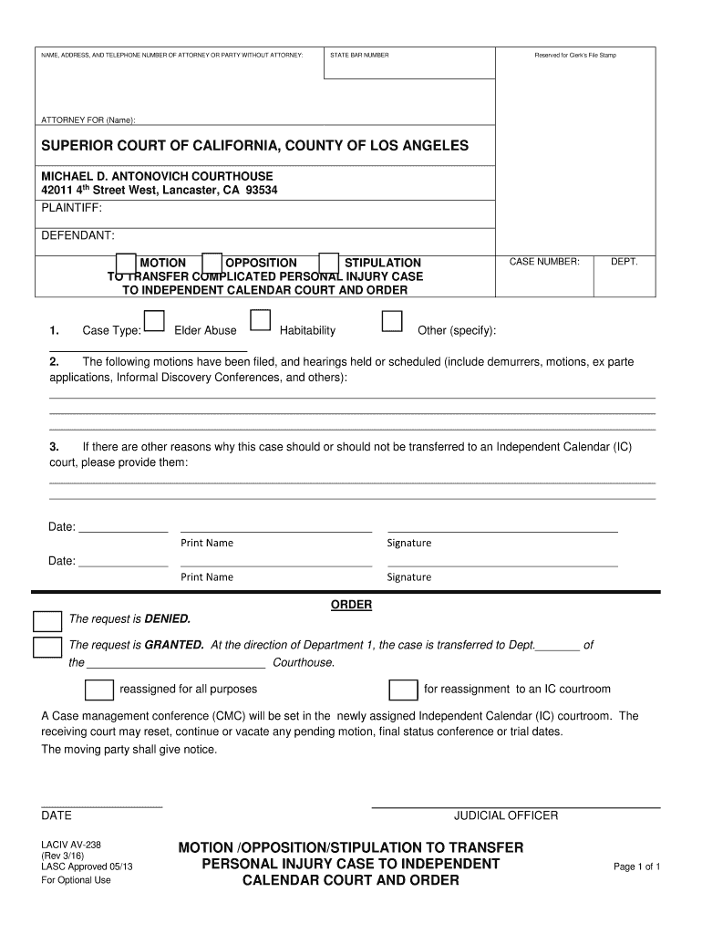  Antelope Valley Superior Court California 2016-2024