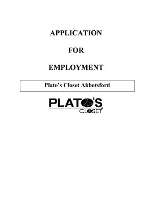 Plato&#039;s Closet Application Canada  Form