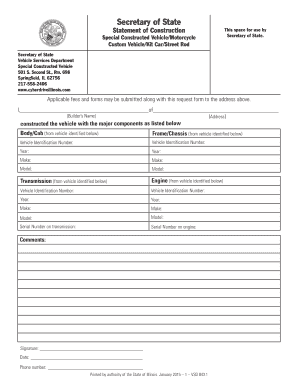 Illinois Vsd 190 Form PDF