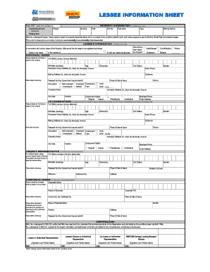 Lessee Information Sheet Excel Format Download