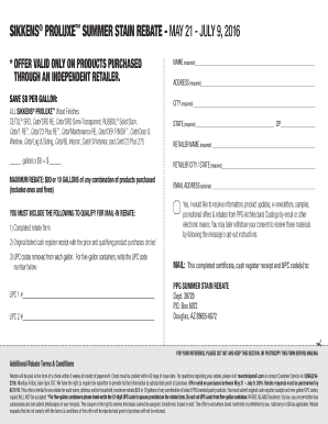 Sikkens Rebate  Form