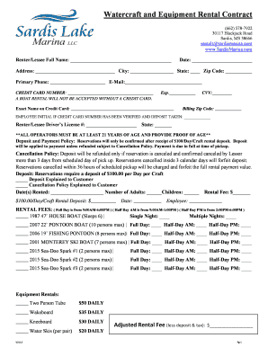 Boat Rental Agreement DOCX  Form