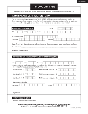 Truworths Account Application Online  Form