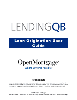 Lendingqb User Guide  Form