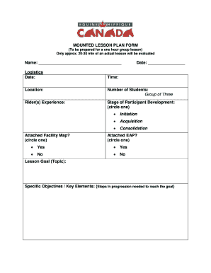 Lesson Plan Template Alberta  Form