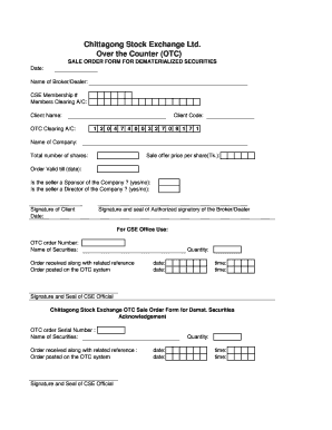 Chittagong Stock Exchange  Form