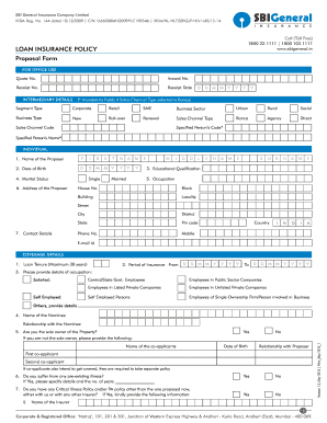LOAN INSURANCE POLICY  Form