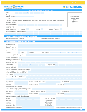 Ekyc Brac Bank  Form