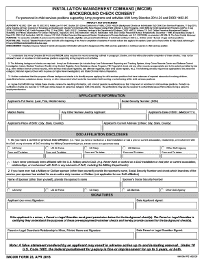 IMCOM Form 23 Background Check Groupvbspro Com