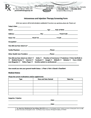Iv Therapy Consent Form Template