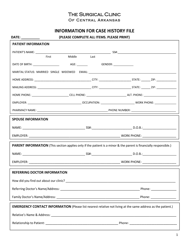 Patient Information Form