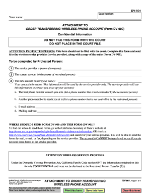 DV 901 California Courts Courts Ca  Form