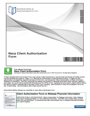 Naca Client Authorization Form UrsDoc Com