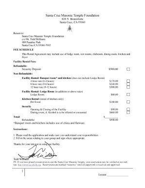 Santa Cruz Masonic Temple Foundation Sc Slv38 Org  Form