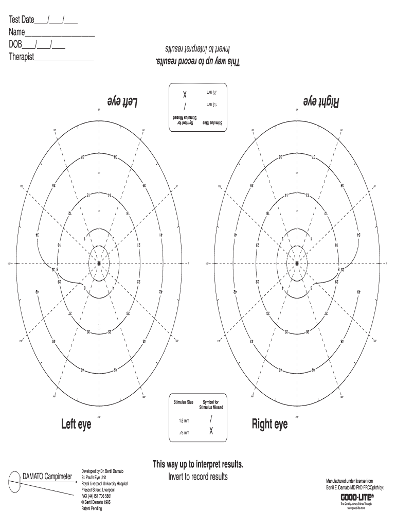 293000 Campimeter Recording Form PDF Good Lite Company