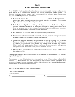 NeoStrata Peel Procedure Consent Form FemMed Health Femmedhealth Co