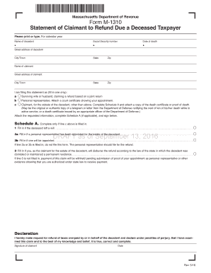  Form M 1310 2016