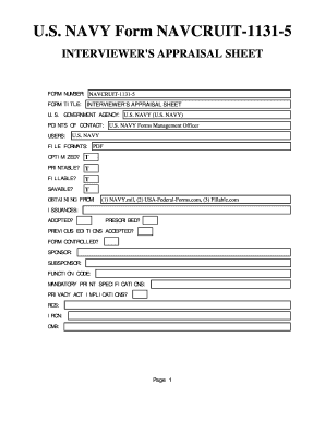 Navcruit 1131 5  Form