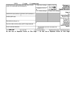  Form 1099 CAP Internal Revenue Service Irs 2016