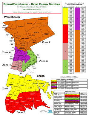 Coned Zone Map  Form