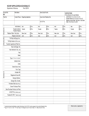  Ks Irp Application Schedule C 2016