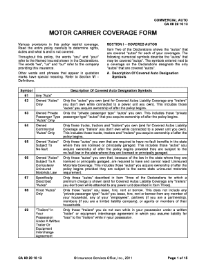 Motor Carrier Ca 00 20 10 13  Form