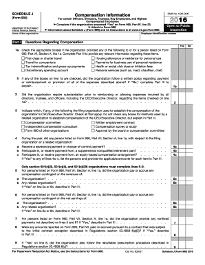  Form 990 Schedule J  IRS Gov 2016