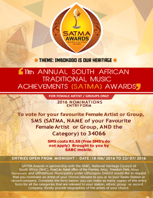 Satma Awards  Form