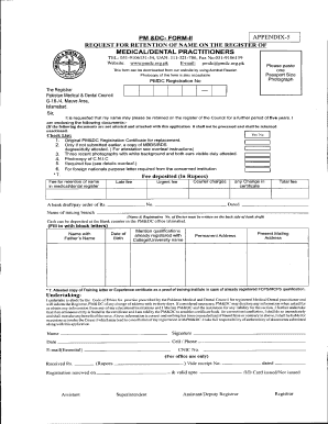 Pmdc Registration Renewal Form