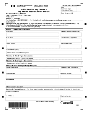  Pay Action Request Form 446 5e 2016
